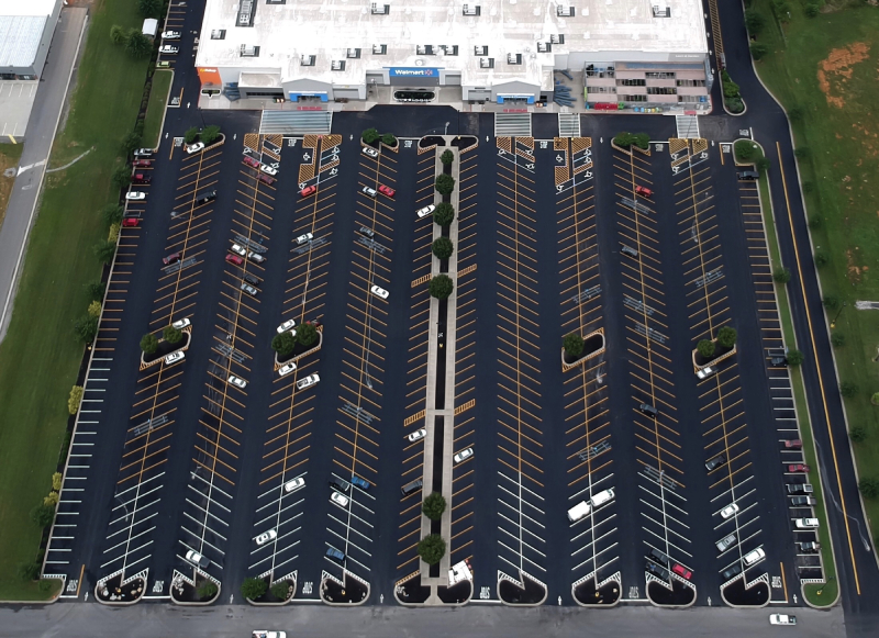 walmart parking lot striping