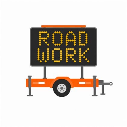 Portable traffic message board