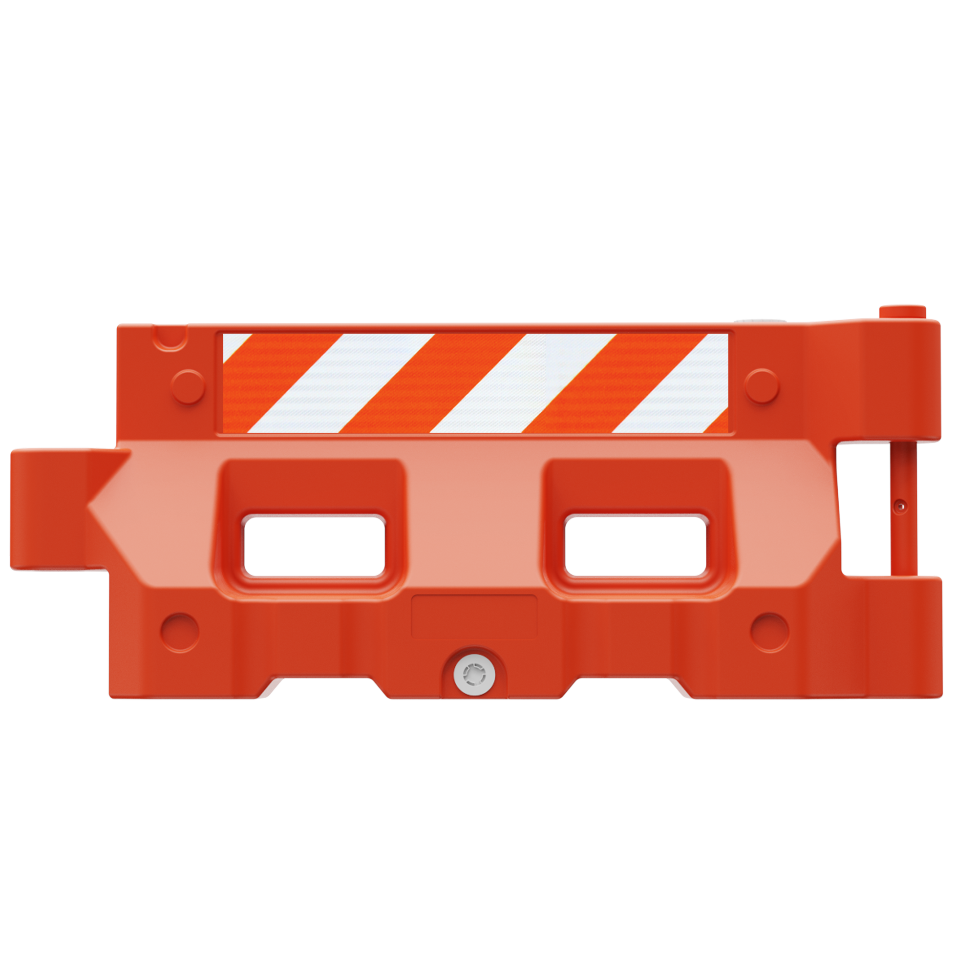 Interlocking water-filled traffic barriers for temporary traffic control