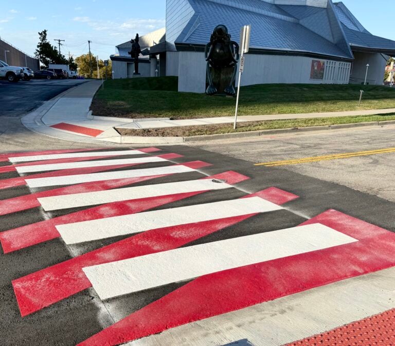 Red White Crosswalk Nelson Atkins